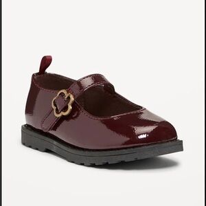 Old Navy | Chunky Mary Jane Burgundy Shoes | 6 Toddler